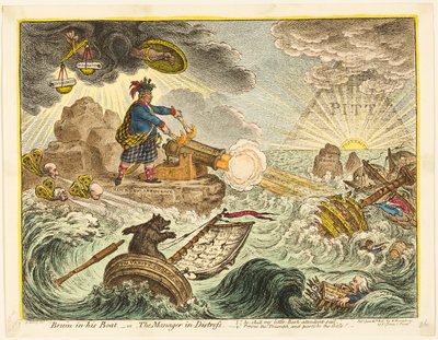Bruin dans son bateau - James Gillray