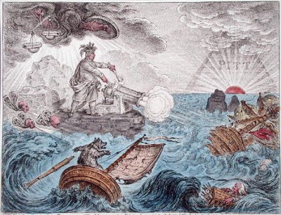 Bruin dans son bateau, ou Le manager en détresse - James Gillray