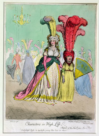 Personnages de la haute société, publié par Hannah Humphrey en 1795 - James Gillray