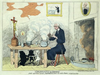 Cincinnatus en retraite, pub. 1782 - James Gillray
