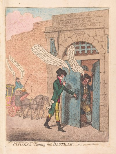 Citoyens visitant la Bastille, 1799 - James Gillray