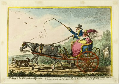 Cockney et sa femme se rendent à Wycombe - James Gillray