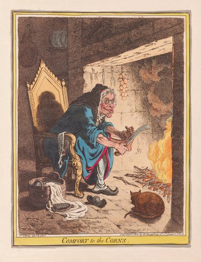 Confort pour les cors, pub. 1800 - James Gillray