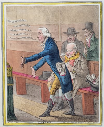 Désespoir, publié par Hannah Humphrey en 1802 - James Gillray