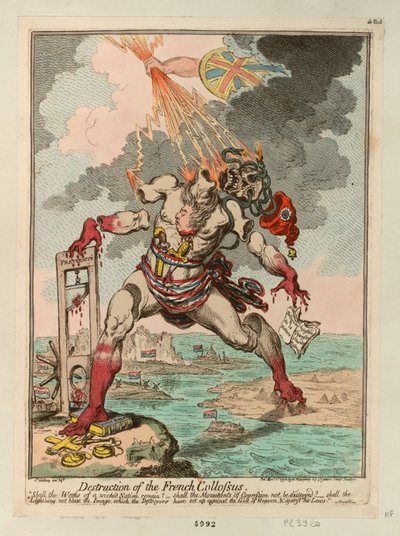 Destruction du colosse français, 1798 - James Gillray
