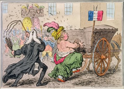 Discipline à la Kenyon, publié par Hannah Humphrey en 1797 - James Gillray