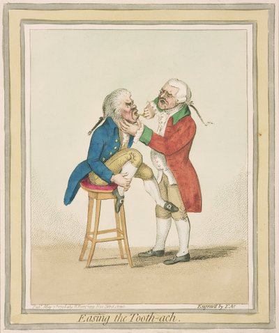 Soulager le Mal de Dent, publié par Hannah Humphrey, 1796 - James Gillray
