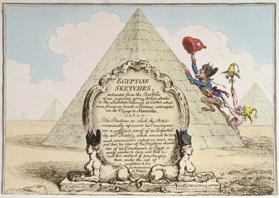 Esquisses égyptiennes, publiées par Hannah Humphrey en 1799 - James Gillray