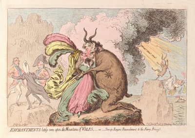 Enchantements récemment vus sur les montagnes du Pays de Galles ou la réconciliation de Shon-ap Morgan avec la princesse des fées - James Gillray
