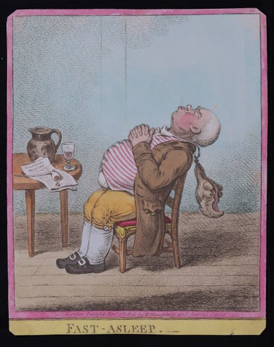 Profond sommeil, publié par Hannah Humphrey en 1806 - James Gillray
