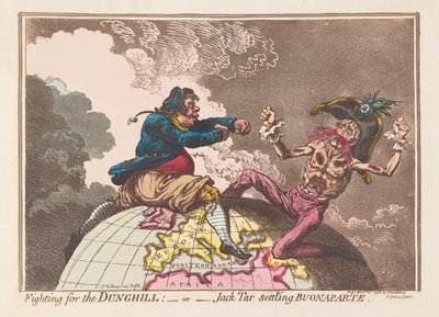 Combat pour le tas de fumier ou Jack Tar réglant ses comptes avec Buonaparte, 1798 - James Gillray