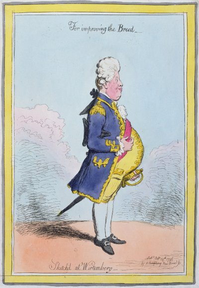 Pour améliorer la race, esquissé à Wirtemberg, publié par Hannah Humphrey en 1796 - James Gillray