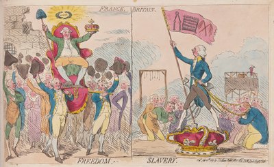 France Liberté, Grande-Bretagne Esclavage, pub. 1789 - James Gillray