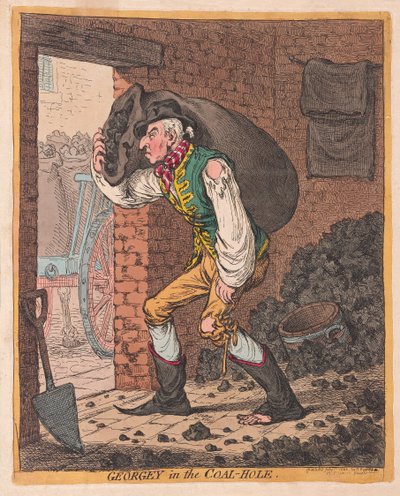 Georgey dans le trou à charbon, pub. 1800 - James Gillray