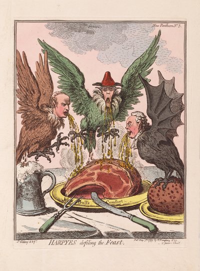 Harpies souillant le festin, 1799 - James Gillray