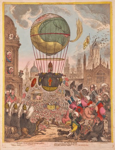 Il dirige son vol, publié en 1810 - James Gillray