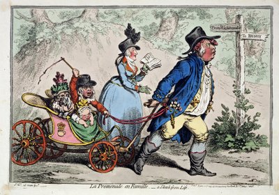 La promenade en famille - James Gillray
