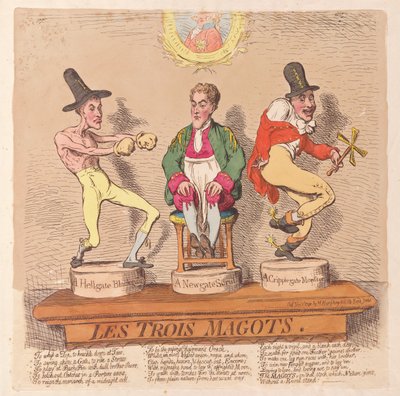 Les Trois Magots, publié en 1791 - James Gillray