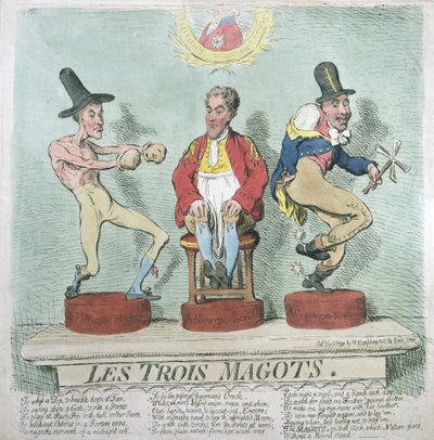 Les Trois Magots, publié par Hannah Humphrey en 1791 - James Gillray
