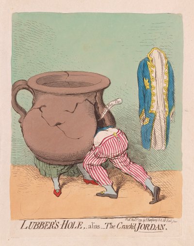 Le trou des lubbers, alias Le Jordan craqué, publié en 1791 - James Gillray