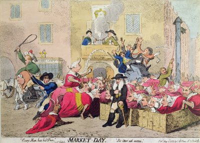 Jour de marché, publié par S.W. Fores en 1788 - James Gillray