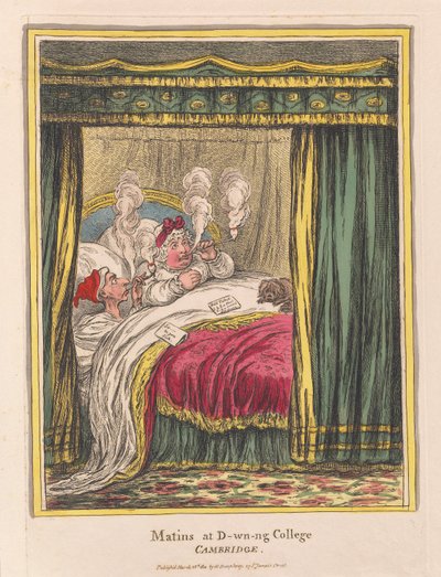 Matines au Collège D-wn-ng, Cambridge, pub. 1810 - James Gillray