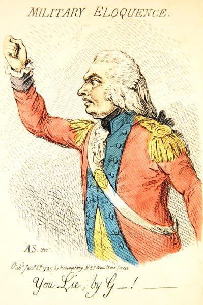 Éloquence Militaire (détail) - James Gillray