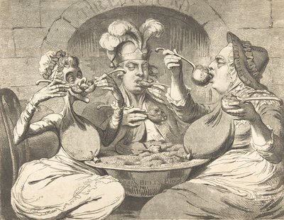 Gueules monstrueuses à un nouveau festin de coalition, 29 mai 1787 - James Gillray