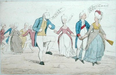 Monuments récemment découverts sur Salisbury Plain, publié par Hannah Humphrey en 1782 - James Gillray