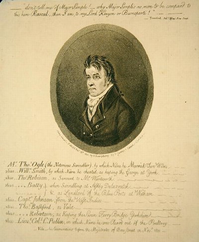 M. Thomas Ogle, le célèbre escroc, publié par Hannah Humphrey - James Gillray