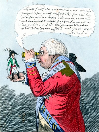 Napoléon et le roi George III comme Gulliver et le roi de Brobdingnag - James Gillray