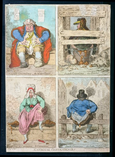 Commodités nationales, publié par Hannah Humphrey en 1796 - James Gillray
