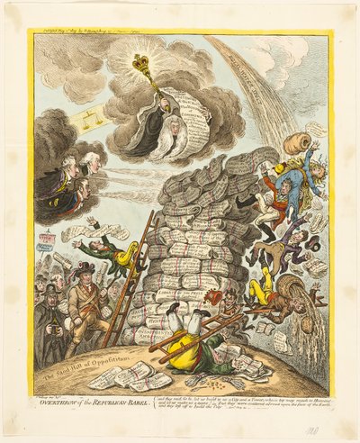 Renversement de la République-Babel - James Gillray