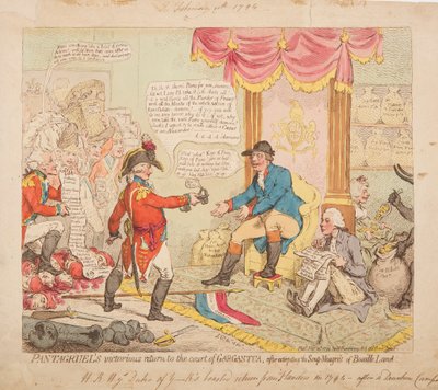 Le retour victorieux de Pantagruel à la cour de Gargantua - James Gillray