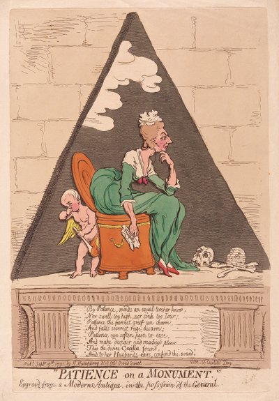 Patience sur un monument, pub. 1791 - James Gillray