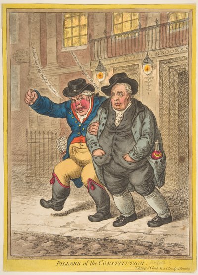 Les piliers de la Constitution - James Gillray