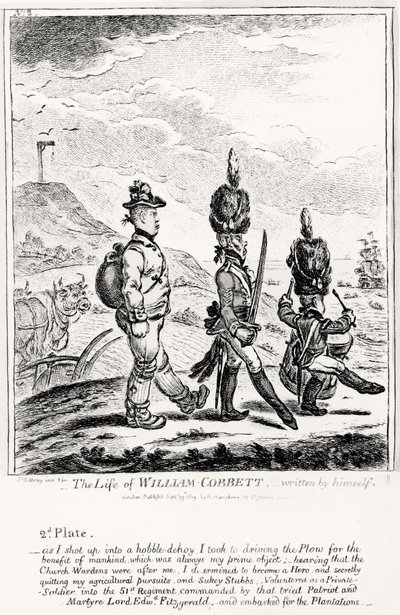 Planche 2, de La Vie de William Cobbett, écrite par lui-même, pub. par H. Humphrey, 1809 - James Gillray