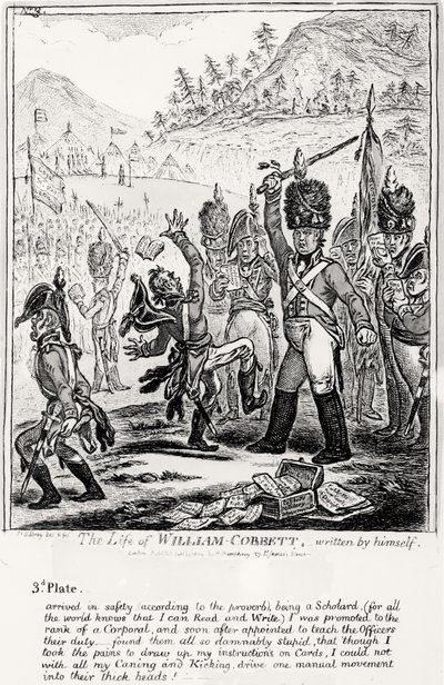 Planche 3, de La Vie de William Cobbett, écrite par lui-même, pub. par H. Humphrey, 1809 - James Gillray