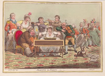 Jouer en parties, pub. 1801 - James Gillray