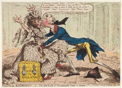 Ravissement politique, ou la vieille dame de Threadneedle Street en danger!, 1797 - James Gillray
