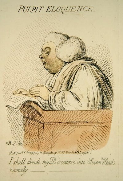 Éloquence de la Chaire (détail) - James Gillray