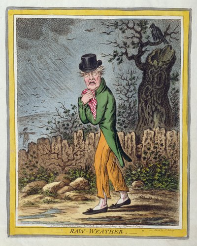 Temps maussade, publié par Hannah Humphrey en 1808 (gravure à l