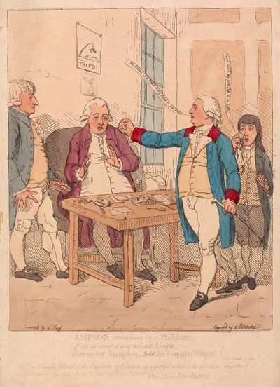 Samson vaincu par un Philistin, pub. 1782 - James Gillray