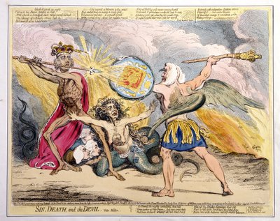 Péché, Mort et le Diable, publié par Hannah Humphrey - James Gillray