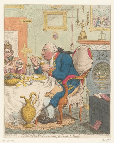Caricature de George III, 1792 - James Gillray