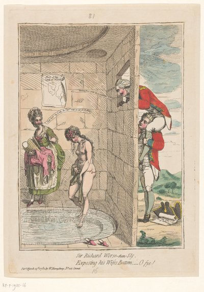 Caricature de Sir Richard Worsley - James Gillray