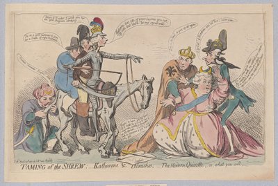 La Mégère apprivoisée : Katherine et Petruchio ; Le Quichotte moderne, ou ce que vous voudrez - James Gillray