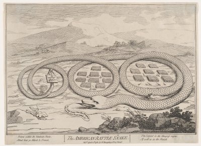 Le serpent à sonnettes américain - James Gillray.