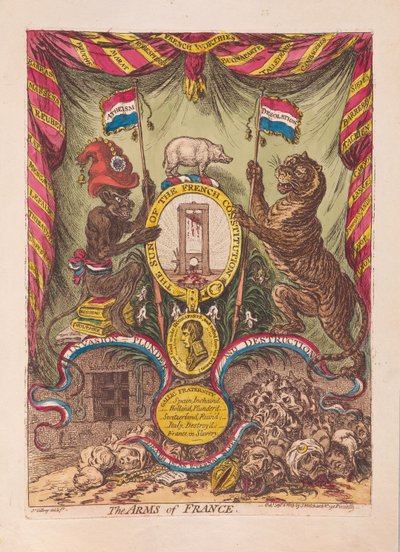Les Armes de la France, pub. 1805 - James Gillray