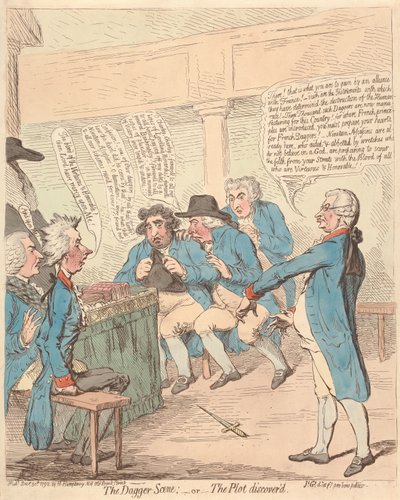 Die Dolchszene: - oder - Die aufgedeckte Verschwörung - James Gillray